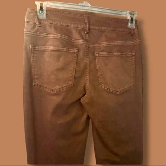 Maurices Jeans Mauve Mid-Rise Skinny Coated Denim Faux Leather Look Size M-Reg. - Picture 13 of 16